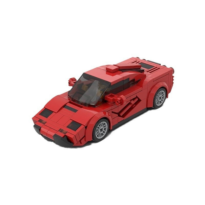 90s V12 Speed Record Supercar Building Kit | 6-Wide LEGO-Compatible MOC - 5