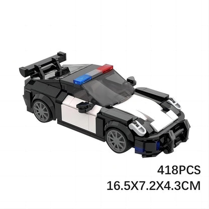 992-Style GT Sports Police Interceptor Building Kit | LEGO-Compatible MOC - 3