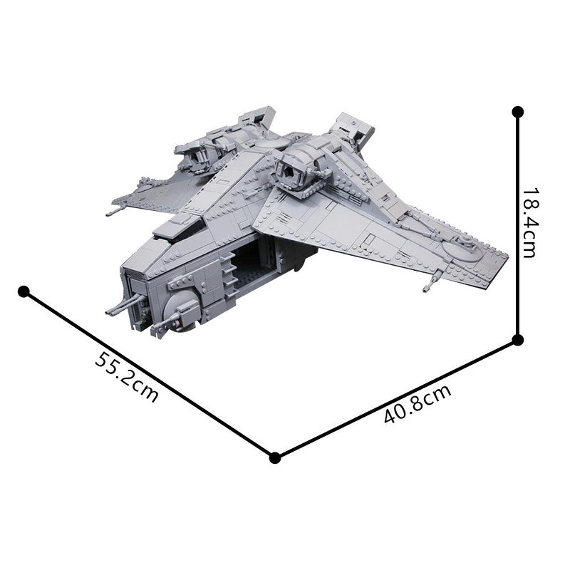 Futuristic Orbital Assault Gunship Building Kit | LEGO-Compatible MOC 5