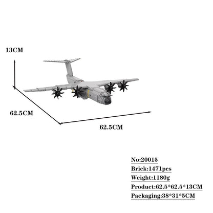 A-400M Atlas Transport Aircraft Building Kit | Mini-Scale | LEGO-Compatible MOC - 4
