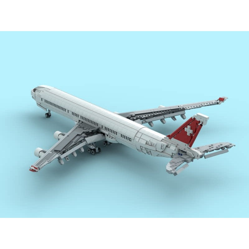 A340-300 Four-Engine Long-Haul Widebody Airliner MOC Building Kit - 4