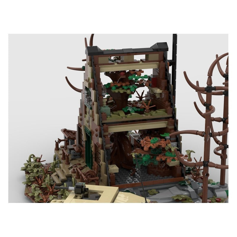 Abandoned Post-Apocalyptic A-Frame Cabin MOC Building Kit - 3
