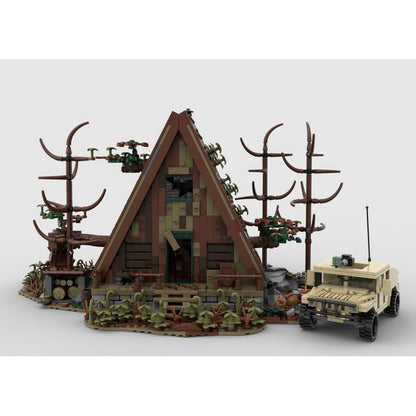 Abandoned Post-Apocalyptic A-Frame Cabin MOC Building Kit - 4