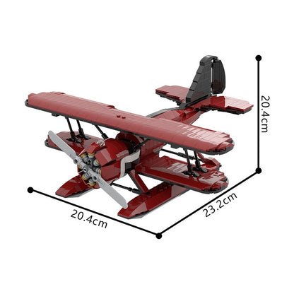Acrobatic Seaplane MOC Building Kit | Amphibious Aircraft Model - 5