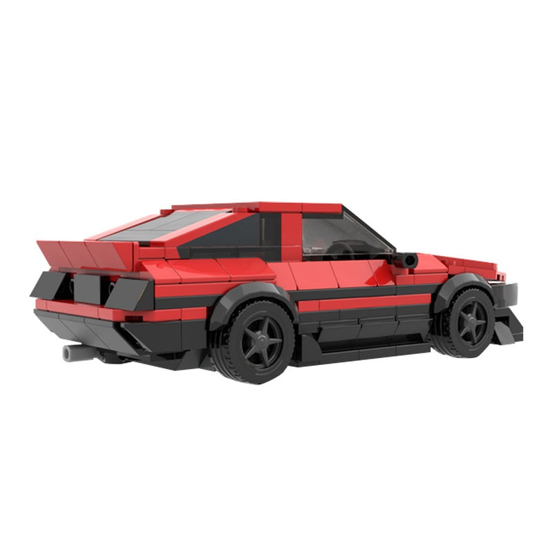 AE86-Style 80s Japanese Drift Coupe Red Building Kit | LEGO-Compatible MOC - 3