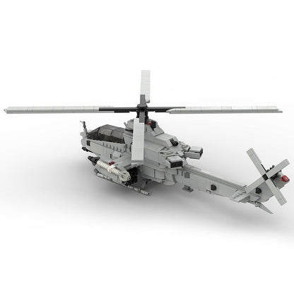 AH-1Z Viper Attack Helicopter MOC Building Kit | Military Aircraft Model - 5
