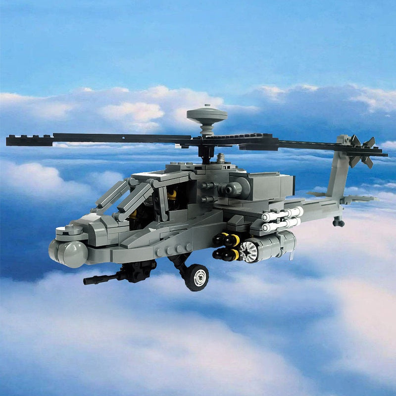 AH-64D Apache Longbow Helicopter MOC Building Kit | Attack Aircraft Model - 2