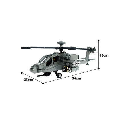 AH-64D Apache Longbow Helicopter MOC Building Kit | Attack Aircraft Model - 5