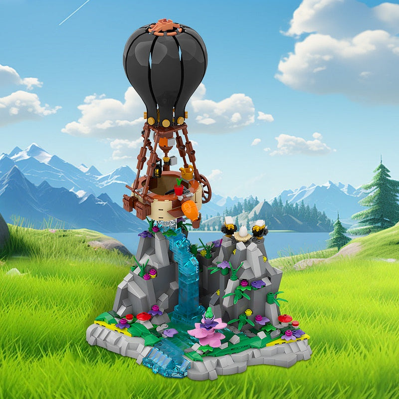 Air Balloon Diorama MOC Building Kit | Scenic Display Model - 2