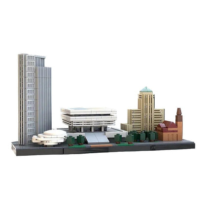 Albany Skyline MOC Micro City Building Kit | Urban Landmark Display Model - 1