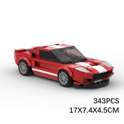 American GT Supercar MOC Building Kit | 8-Wide Performance Car - 5