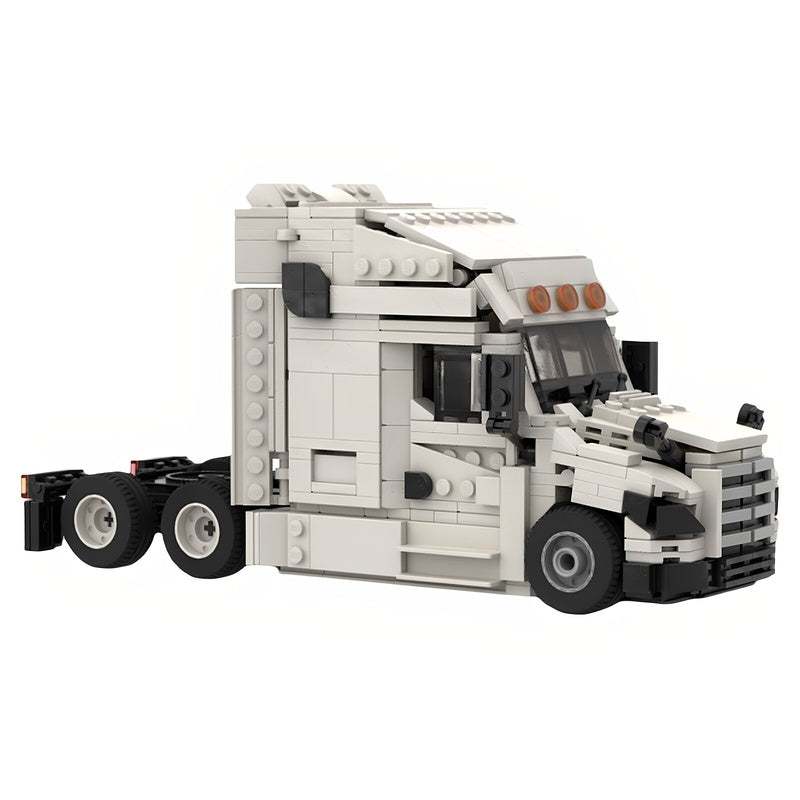 American Night Cab Semi Truck & Trailer MOC Building Kit - 3