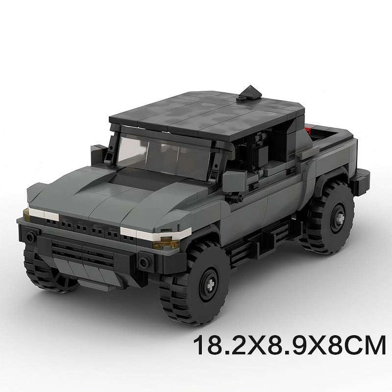 American Off-Road Electric Pickup Truck Hard Top Building Kit | LEGO-Compatible MOC - 6