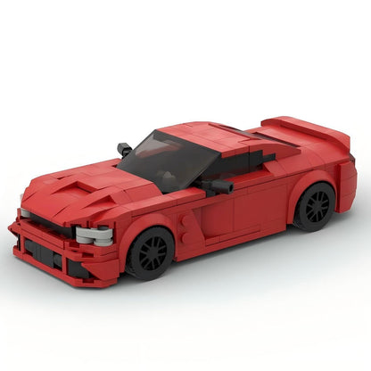 American Supercharged V8 Performance Coupe Building Kit | LEGO-Compatible MOC - 1