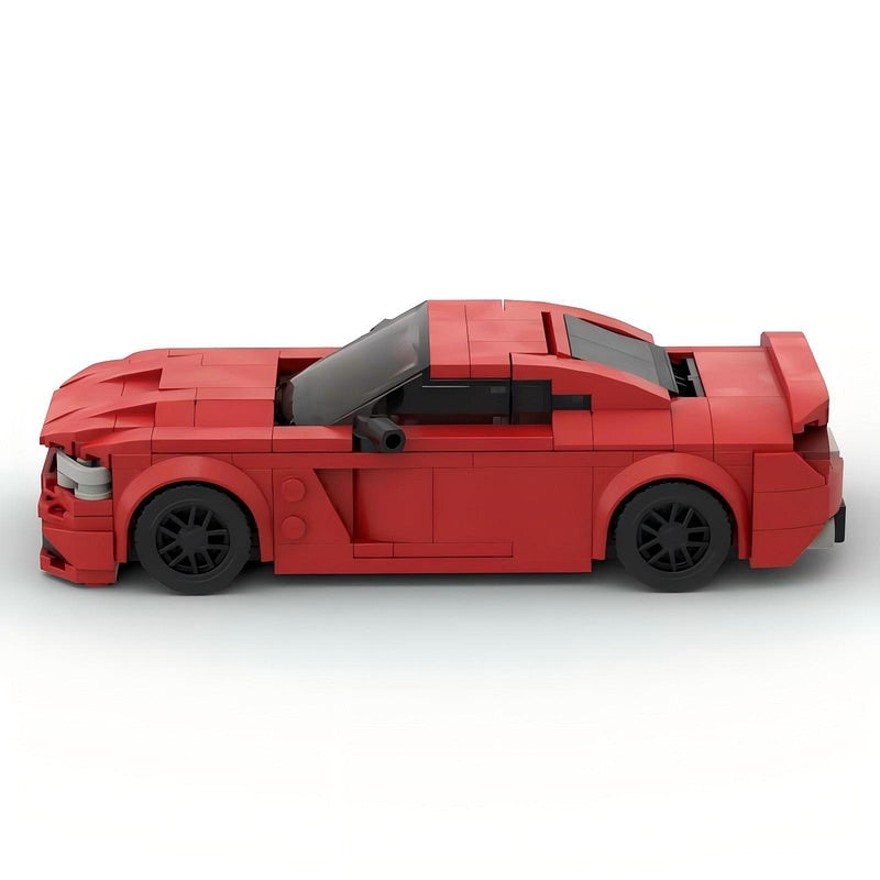 American Supercharged V8 Performance Coupe Building Kit | LEGO-Compatible MOC - 4