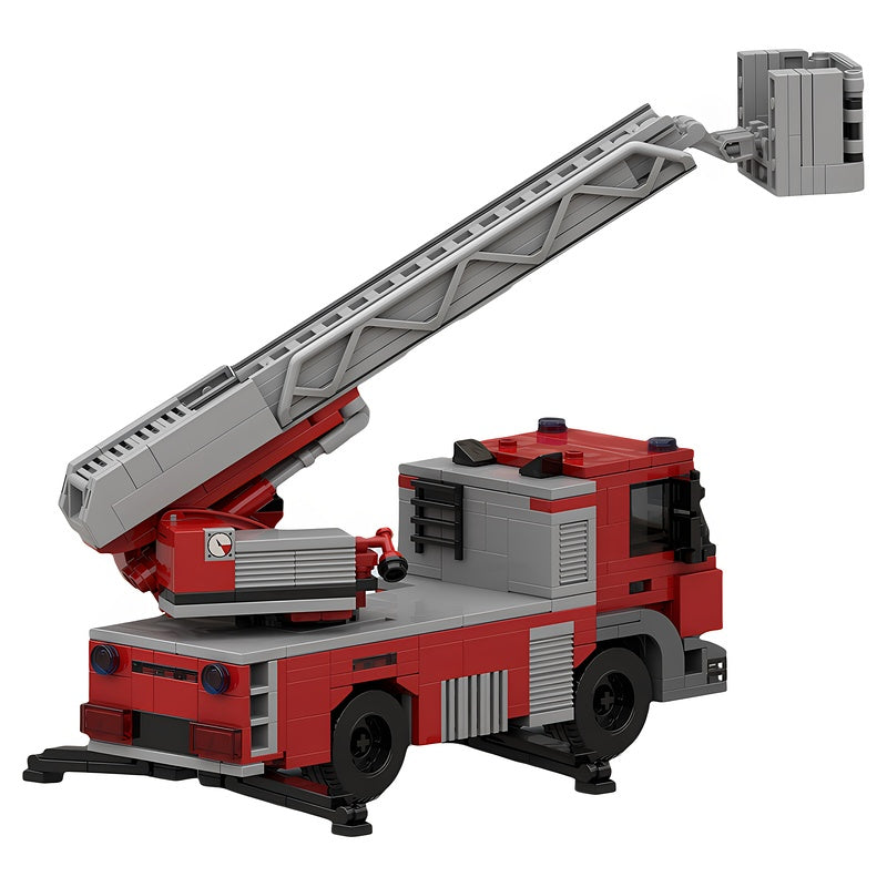 Amsterdam Compact Fire Ladder Truck MOC Building Kit - 4