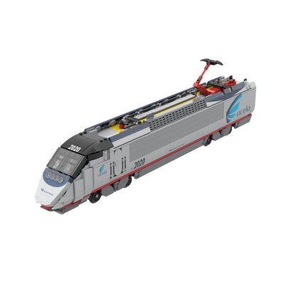 Amtrak Acela Power Unit Building Kit | Compatible MOC - 3