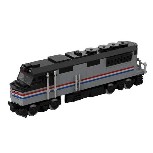 amtrak diesel locomotive building kit | moc-79204 - 1