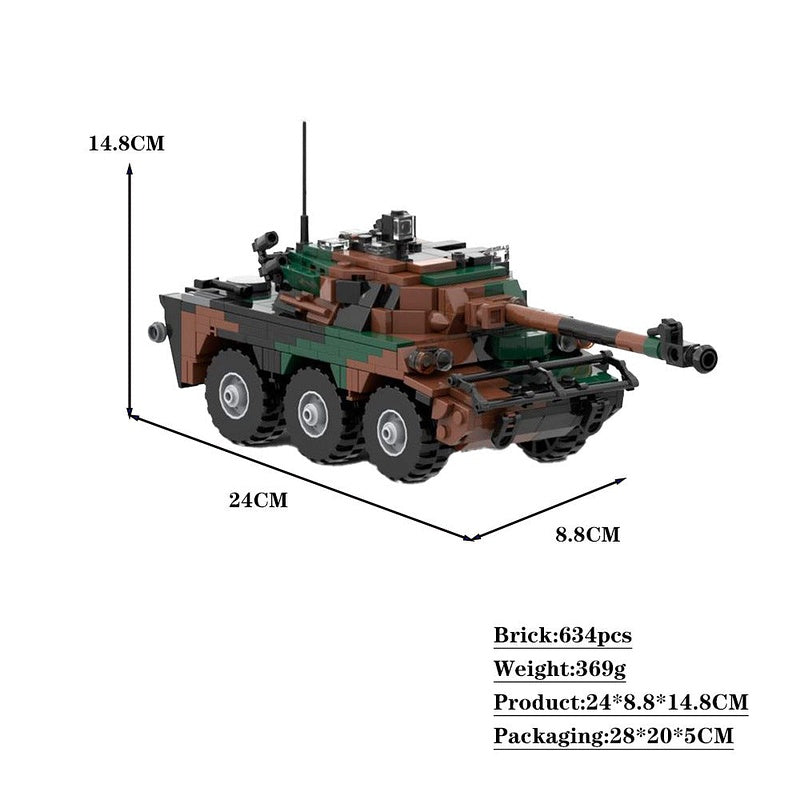 AMX 10 RC MOC Armoured Fighting Vehicle Building Kit - 4