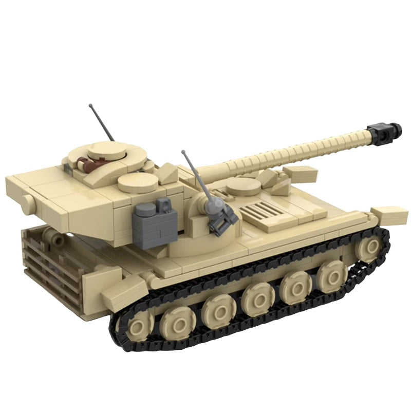 AMX-13/90 Light Tank MOC Building Kit | Military Armored Vehicle Model - 4