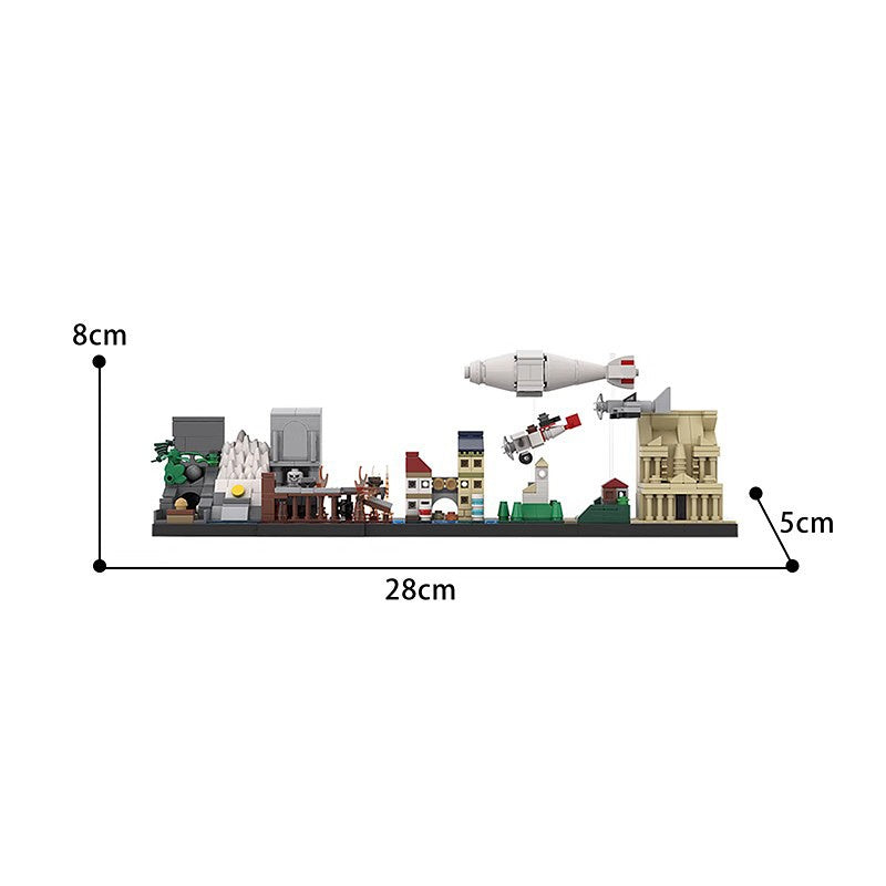 Ancient Adventure Skyline Building Kit | LEGO-Compatible MOC - 2