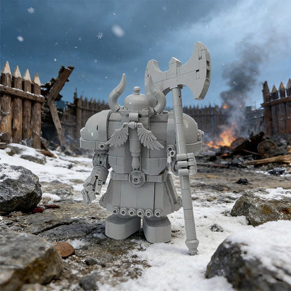 Ancient Dwarven Guardian Statue MOC Fantasy Building Kit - 3