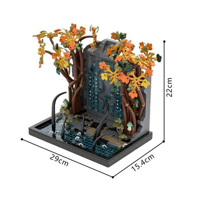 Ancient Mountain Gate Fantasy Portal MOC Building Kit - 4