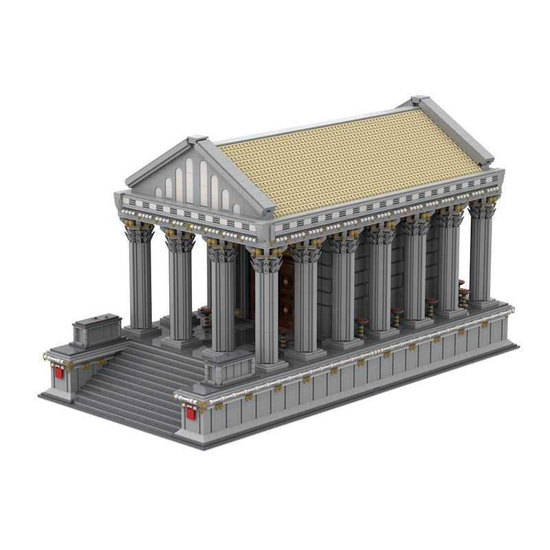 Ancient Roman Temple MOC Building Kit | Historic Architecture Model - 1