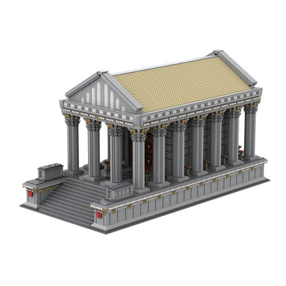 Ancient Roman Temple MOC Building Kit | Historic Architecture Model - 1