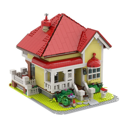 Animated Family Villa MOC Building Kit | Cartoon Style House Architecture - 1
