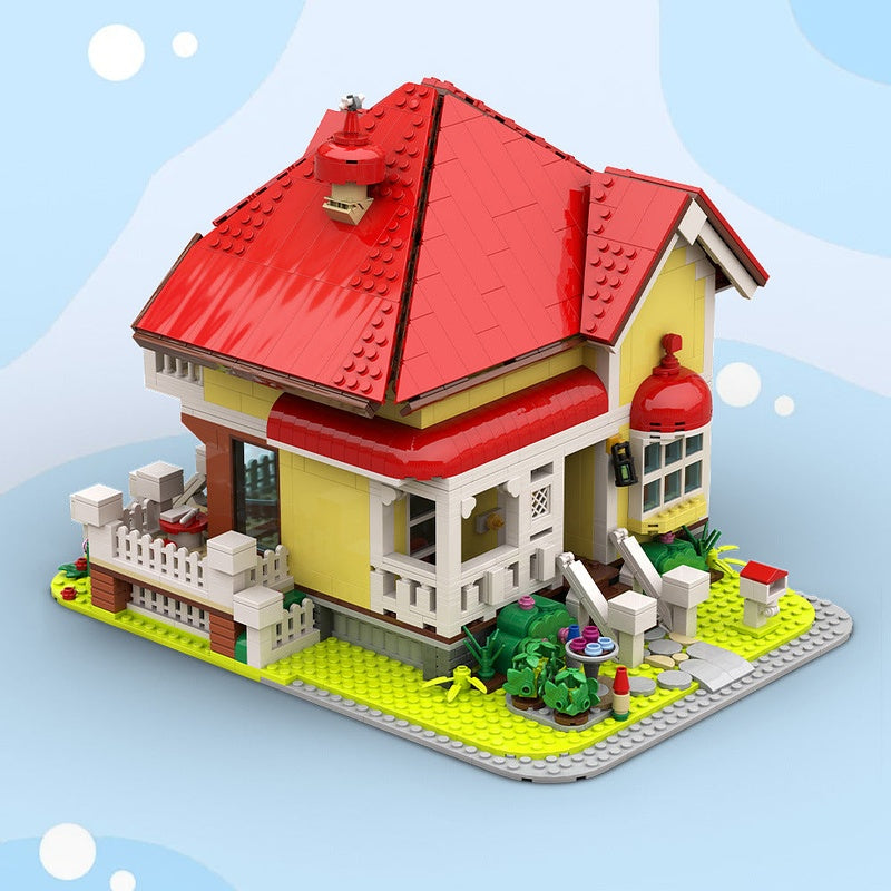 Animated Family Villa MOC Building Kit | Cartoon Style House Architecture - 2