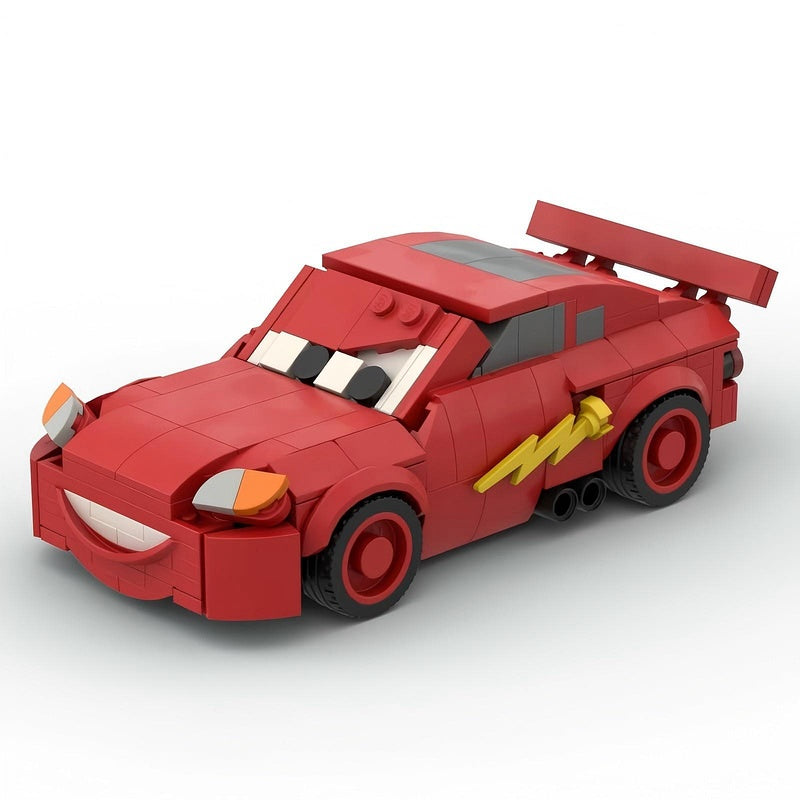 Animated Movie Red Stock Car Building Kit | LEGO-Compatible MOC - 1