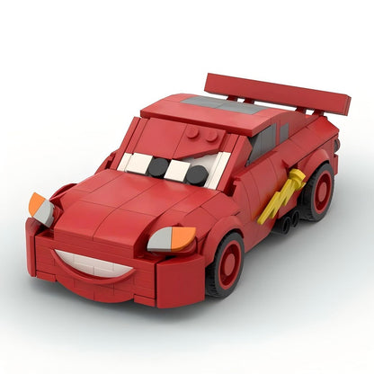 Animated Movie Red Stock Car Building Kit | LEGO-Compatible MOC - 5
