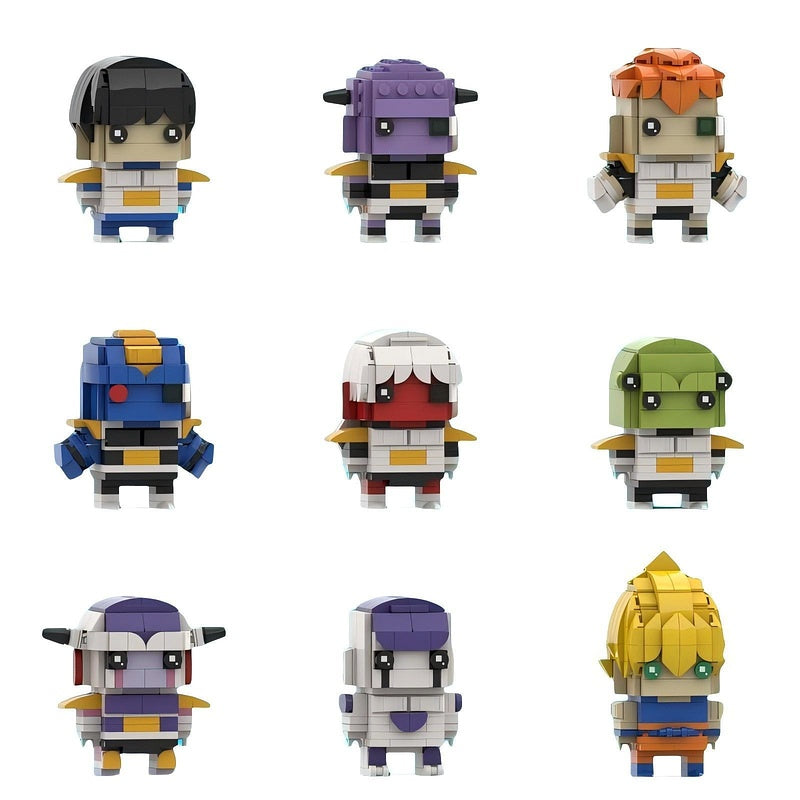 Anime Dragon Warrior BrickHeadz Building Kit | LEGO-Compatible MOC - 1