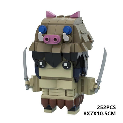 Anime Hero Slayer Squad Brickheadz Building Kit | LEGO-Compatible MOC - 34