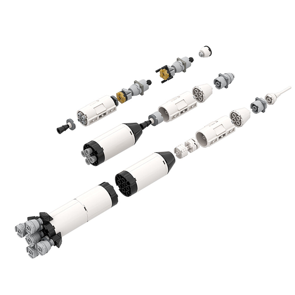 Apollo Saturn V Launch Vehicle Building Kit | LEGO-Compatible MOC - 2