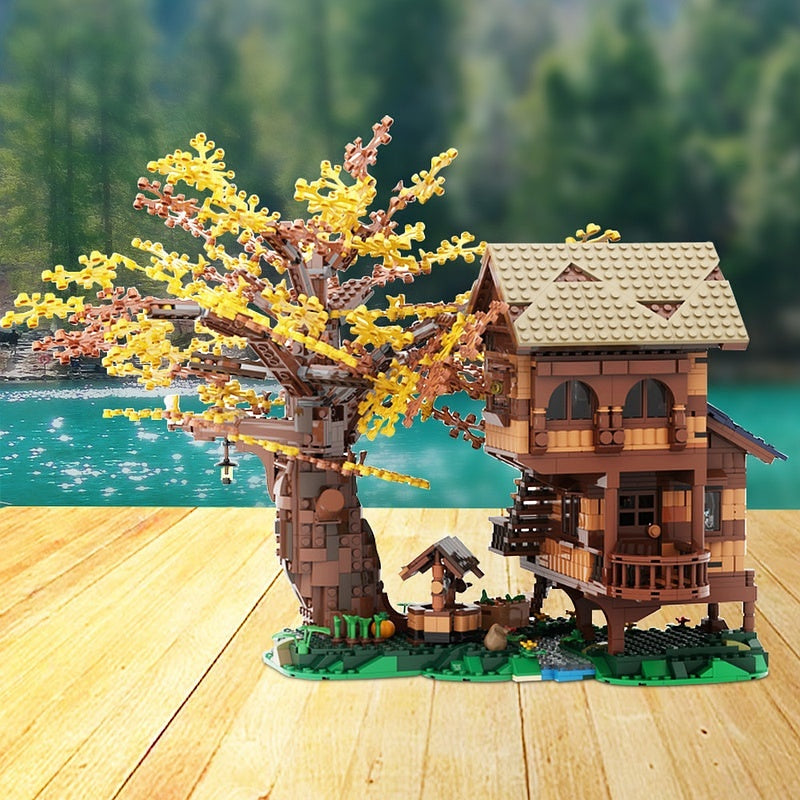 Arcadian Hut Forest Cabin MOC Building Kit | Rustic Woodland Architecture - 4