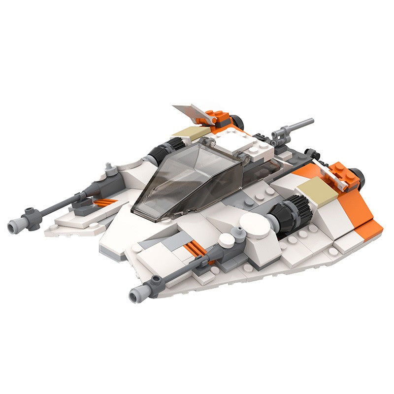 Arctic Sci-Fi Snow Speeder Starfighter Building Kit | LEGO-Compatible MOC - 1