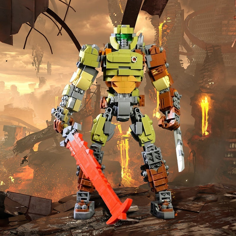 Armored Demon Hunter Sci-Fi Warrior MOC Figure Building Kit - 3
