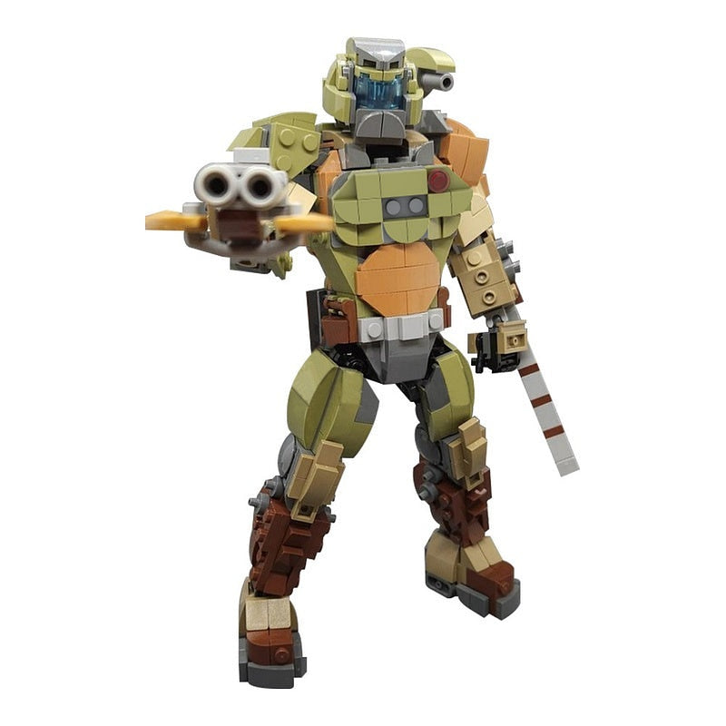 Armored Demon Hunter Sci-Fi Warrior MOC Figure Building Kit - 5