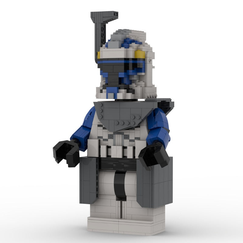 Armored Sci-Fi Commander MOC Building Kit | Large Poseable Figure - 2