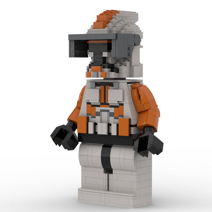 Armored Sci-Fi Commander MOC Building Kit | Large Poseable Figure - 2