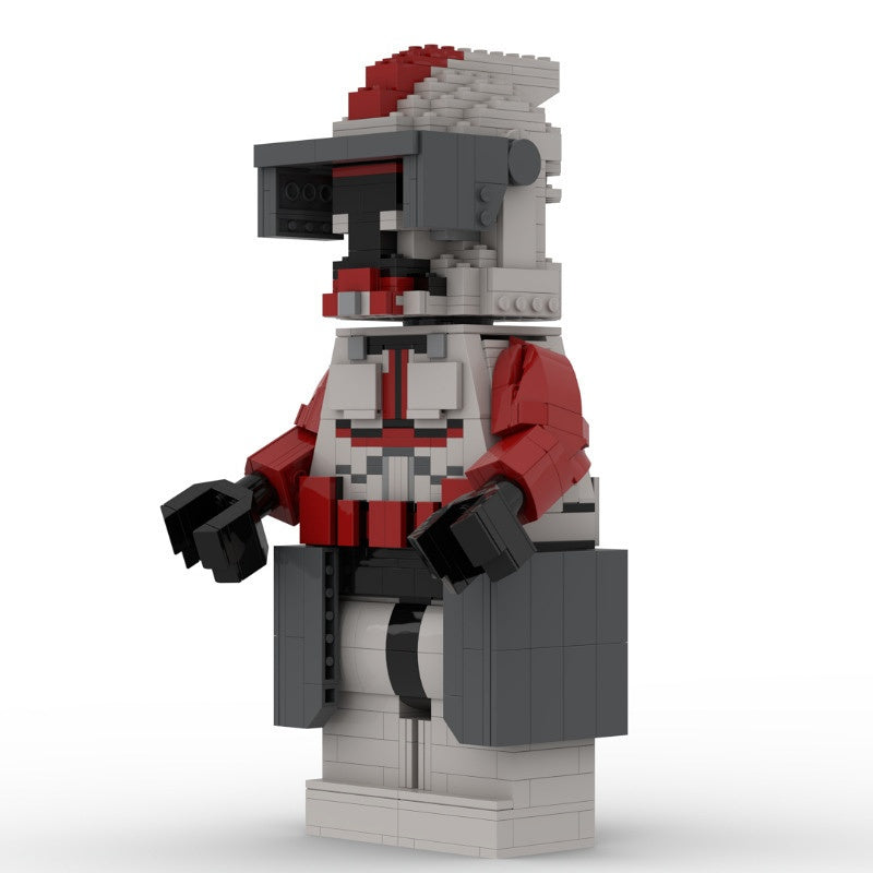 Armored Sci-Fi Commander MOC Building Kit | Large Poseable Figure - 2