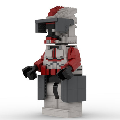 Armored Sci-Fi Commander MOC Building Kit | Large Poseable Figure - 2