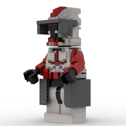 Armored Sci-Fi Commander MOC Building Kit | Large Poseable Figure - 3