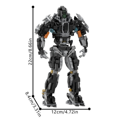 Armored Sci-Fi Mecha MOC Robot Figure Building Kit | Display Model - 3