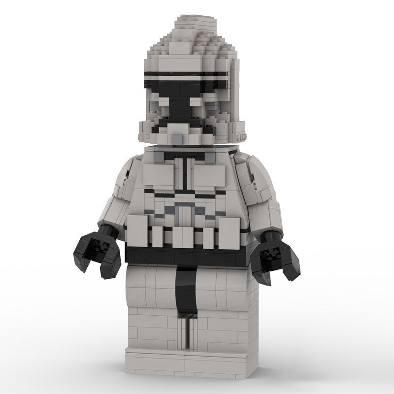 Armored Sci-Fi Trooper MOC Building Kit | Large Poseable Figure - 2
