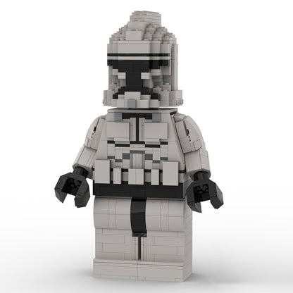 Armored Sci-Fi Trooper MOC Building Kit | Large Poseable Figure - 3
