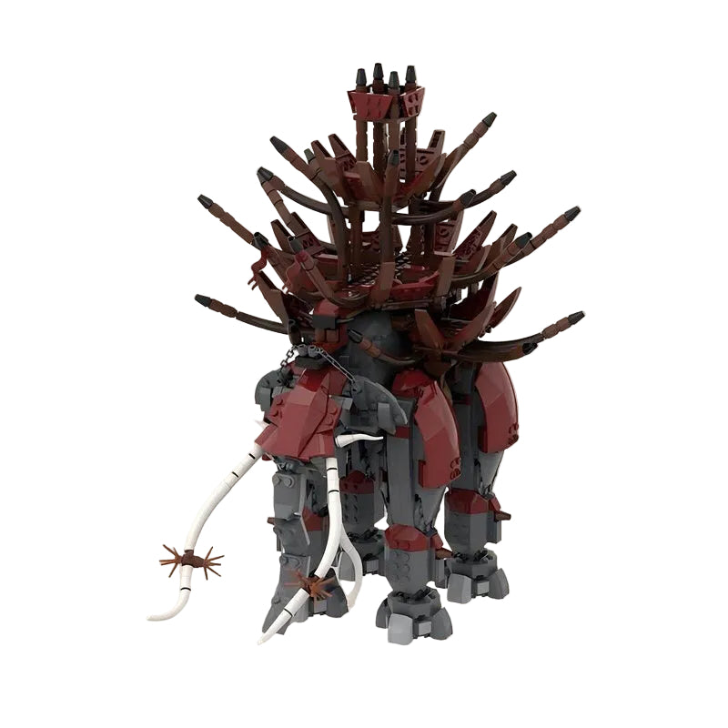 Armored War Elephant MOC Fantasy Battle Beast Building Kit - 1