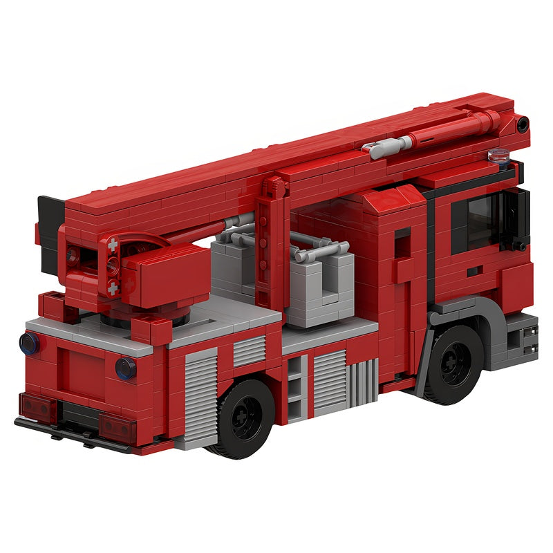 Arnhem Aerial Platform Fire Truck MOC Building Kit - 3
